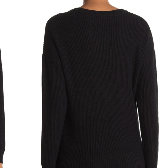 NWOT Madewell Thompson Pocket Pullover Sweater in True Black - Picture 7 of 9